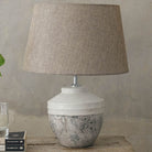 Birkdale Stone Table Lamp With Gravel Shade - 47cm | Lamps | Table & Desk Lamps | The Elms