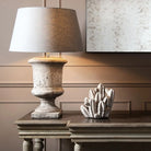 Birkdale Stone Urn Table Lamp With Grey Shade - 80cm | Lamps | Table & Desk Lamps | The Elms