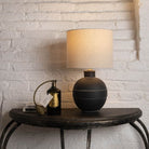 Derby Black Ceramic Table Lamp With Shade - 45cm | Lamps | Table & Desk Lamps | The Elms