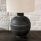 Derby Black Ceramic Table Lamp With Shade - 45cm | Lamps | Table & Desk Lamps | The Elms