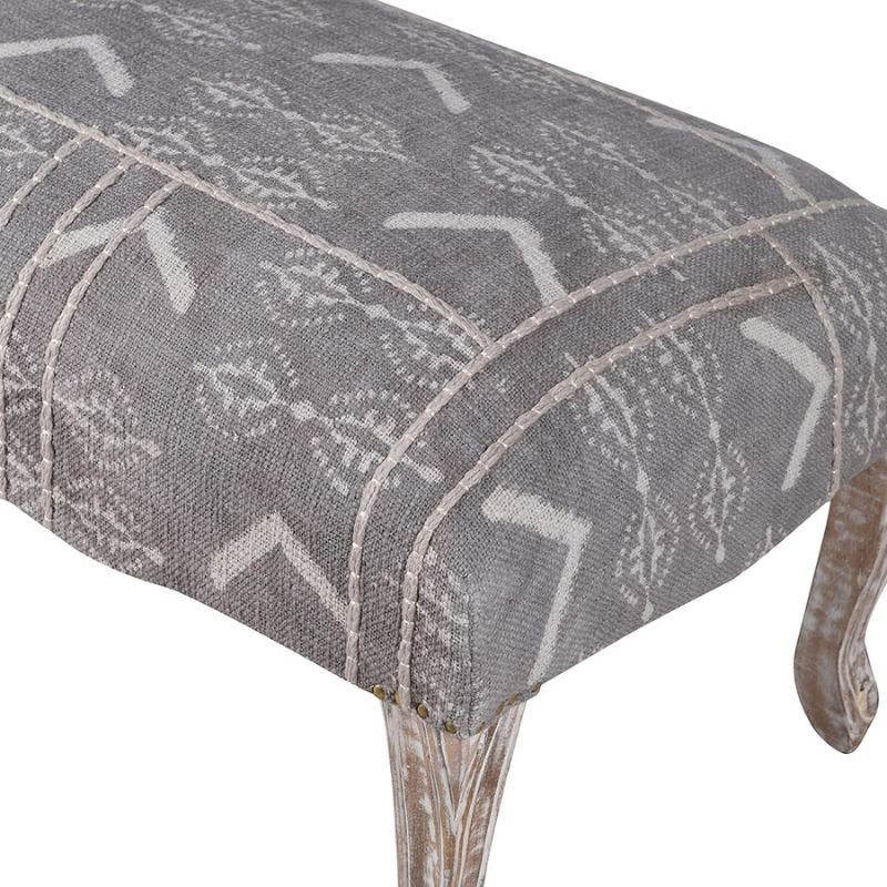 Grey Zuri Bench - 123cm x 53cm x 45cm | Bedroom | Benches & Pouffes | The Elms
