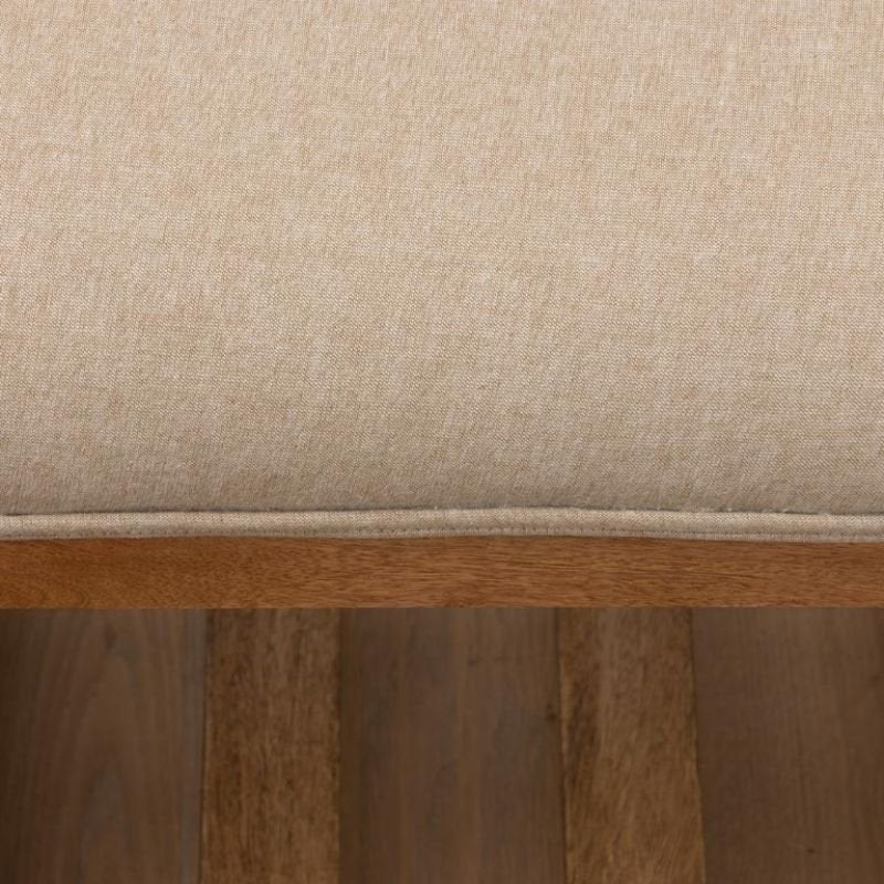 Hermine Beige Bench - 118cm x 31cm x 45cm | Bedroom | Benches & Pouffes | The Elms