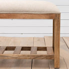 Hermine Beige Bench - 118cm x 31cm x 45cm | Bedroom | Benches & Pouffes | The Elms