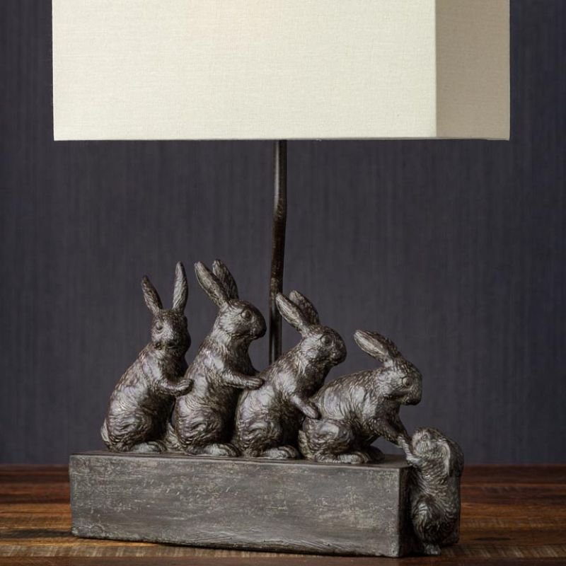 Rabbit Family Table Lamp - 43cm | Lamps | Table & Desk Lamps | The Elms