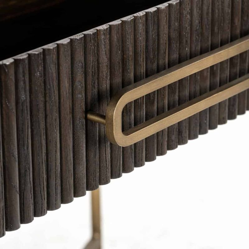 Luxor Brown 1 Drawer Console Table - 110cm x 42.5cm x 81cm | Dining Room | Sideboards & Consoles | The Elms