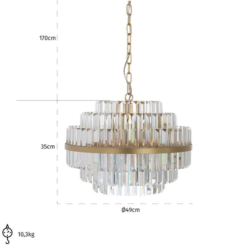 Desire Brushed Gold Pendant Lamp - 35cm | Ceiling Lights | Pendant Lamps | The Elms