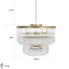 Romy Brushed Gold Pendant Lamp - 49cm | Ceiling Lights | Pendant Lamps | The Elms
