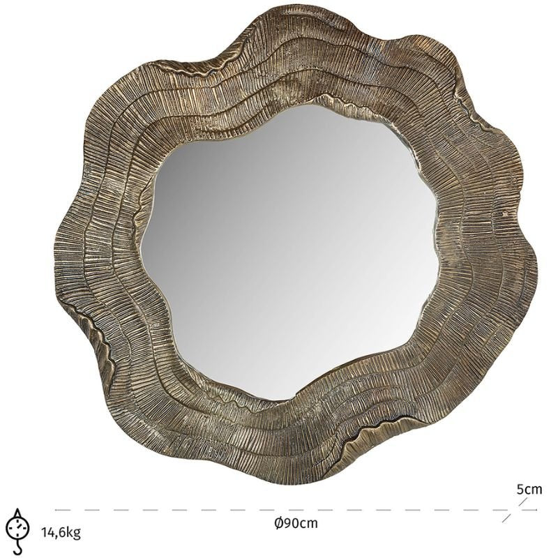 Elia Gold Wall Mirror - 90cm x 90cm | Wall Decor | Mirrors | The Elms