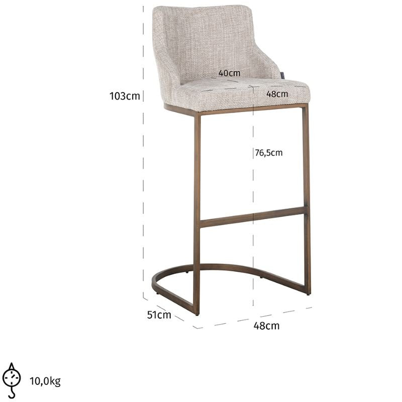 Bolton Renegade Natural Barstool - 76.5cm | Dining Room | Bars & Barstools | The Elms