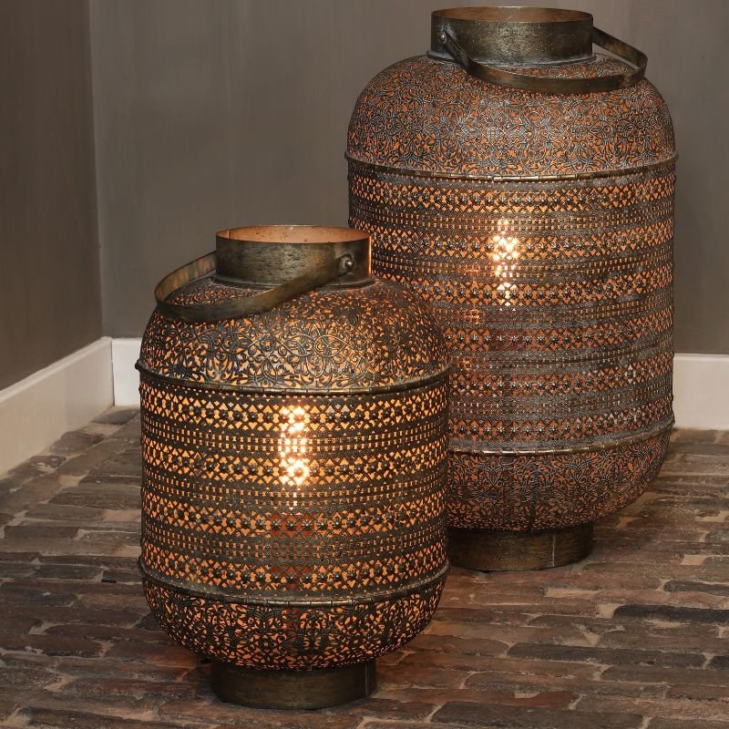 Udupi Brown Gold Table Lamp - 45.5cm | Lamps | Table & Desk Lamps | The Elms
