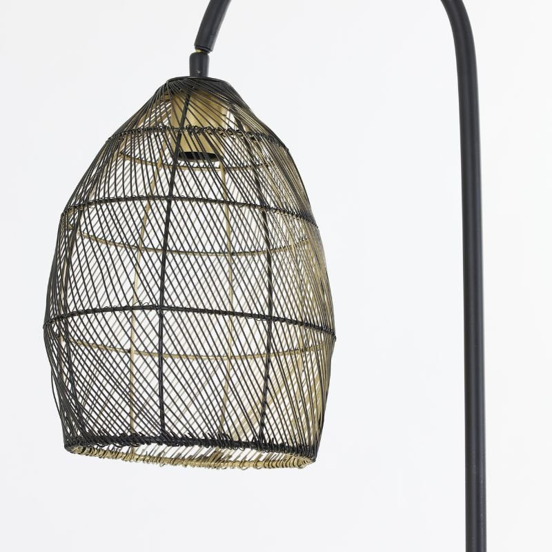 Meya Matte Black Gold Floor Lamp - 172cm | Lamps | Floor Lamps | The Elms