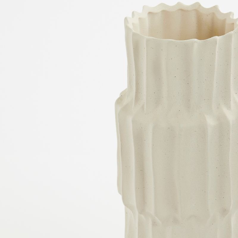 Longa Cream Ceramic Vase - 36cm | Decorative Accessories | Decorative Objects | The Elms