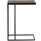 Chisa Brown Black Wood Side Table - 45cm x 62cm | Living Room | Coffee Tables & Side Tables | The Elms