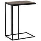Chisa Brown Black Wood Side Table - 45cm x 62cm | Living Room | Coffee Tables & Side Tables | The Elms