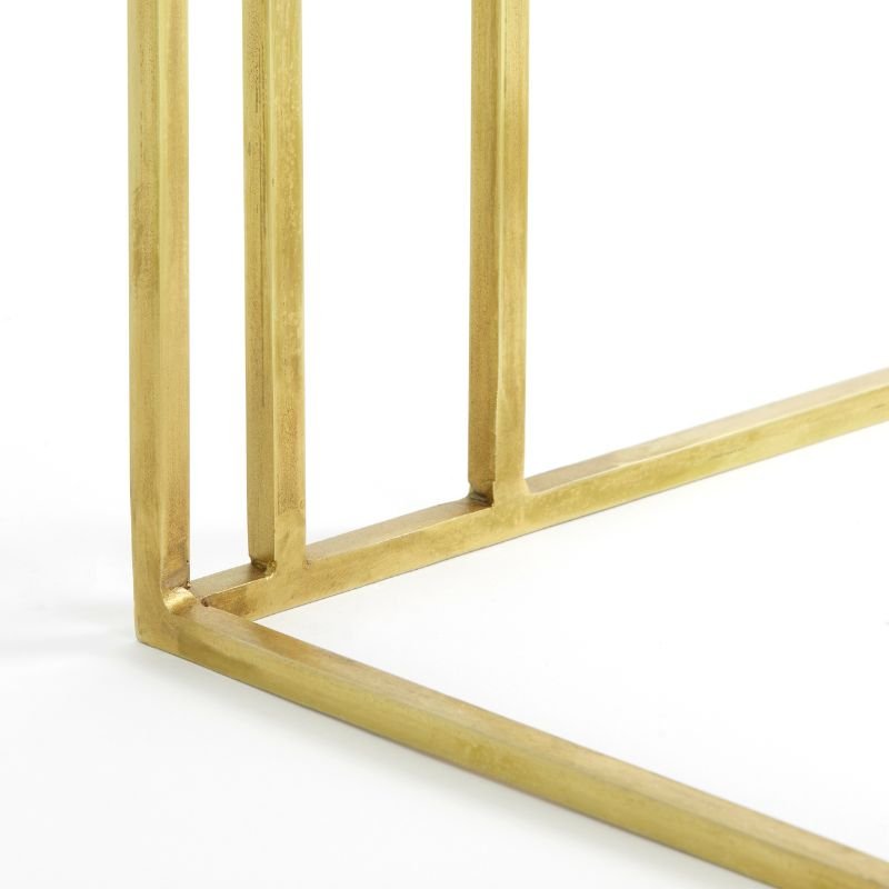 Roshan White Marble Side Table - 41cm x 71cm | Living Room | Coffee Tables & Side Tables | The Elms