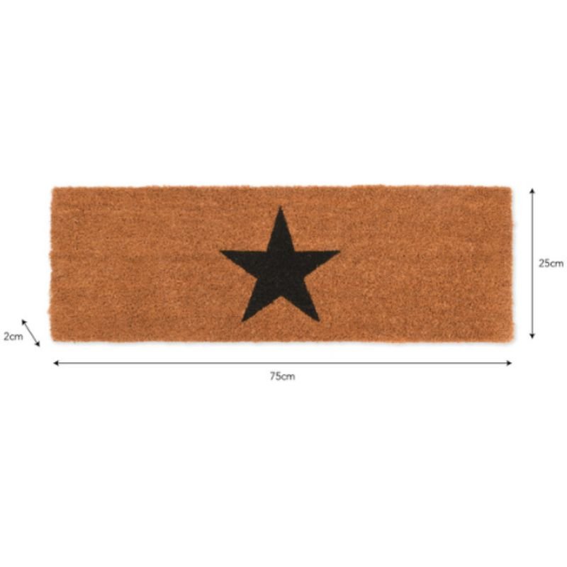 Top Step Star Natural Doormat - 75cm x 25cm | Outdoor Living | Garden Accessories | The Elms
