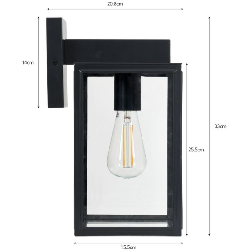Belgrave Carbon Carriage Light - 33cm | Garden Lighting | Wall Lights | The Elms