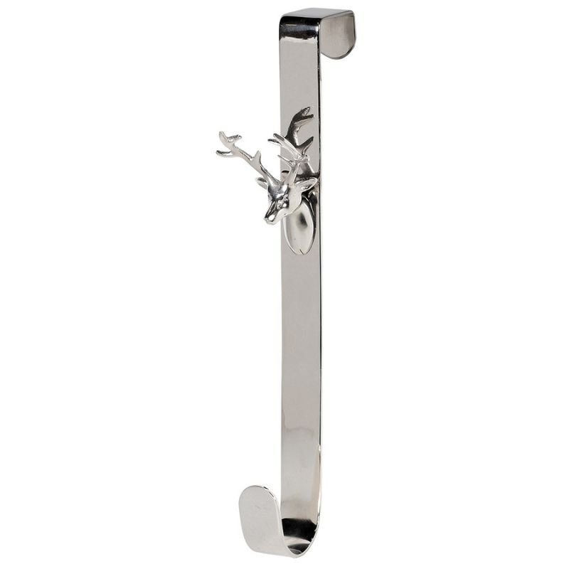 Silver Reindeer Wreath Holder - 35cm | Christmas | Christmas Decorative Accessories | The Elms