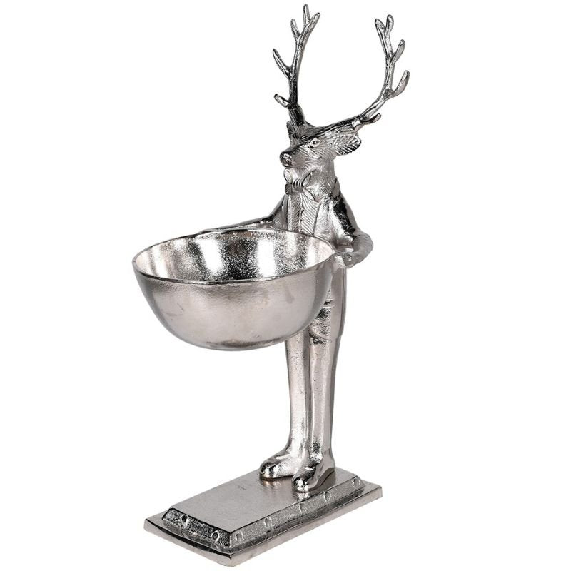 Dressed Reindeer with Bowl - 51cm | Christmas | Christmas Serveware | The Elms