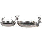 Nickle Reindeer Trays - Set of 2 | Christmas | Christmas Decorative Accessories | The Elms