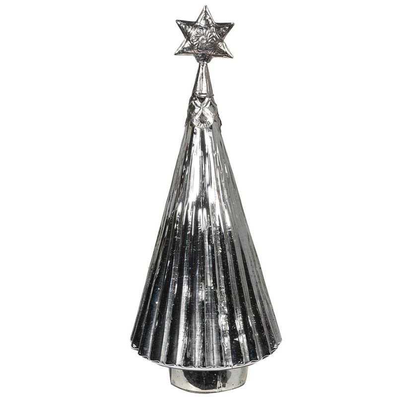 Antique Silver Christmas Tree - 38cm | Christmas | Christmas Decorative Accessories | The Elms