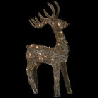 Champagne Rattan Lit Deer - 105cm | Christmas | Christmas Decorative Accessories | The Elms