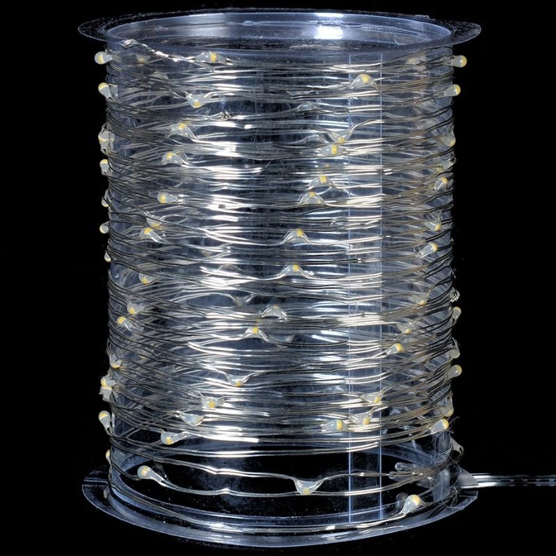 100 Silver Wire Lights - 990cm | Christmas | Christmas Lights | The Elms