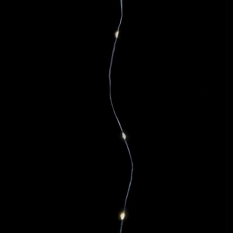 100 Silver Wire Lights On Wooden Spool - 100cm | Christmas | Christmas Lights | The Elms