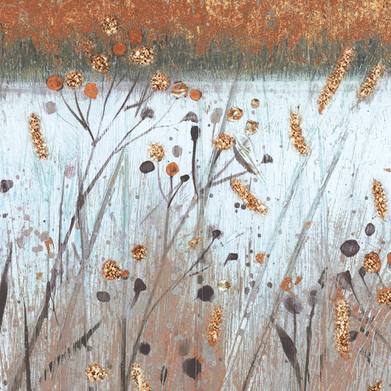 Copper Marshlands Square 2 Wall Art