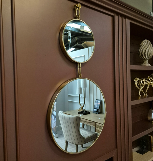 Gold Double Link Wall Mirror