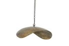 Decorative hanging object with a chain on a white background