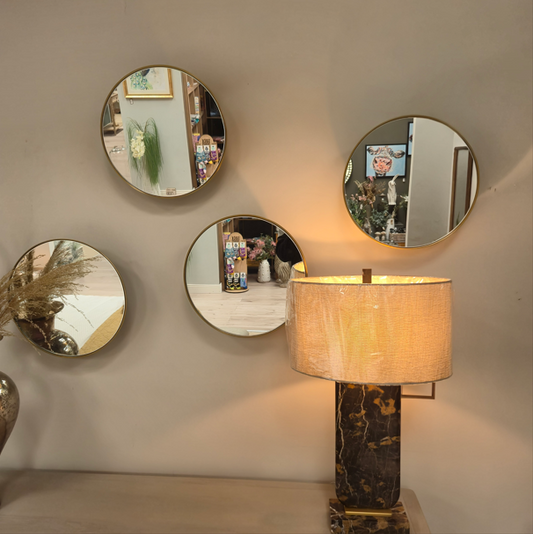 Mammom Gold Wall Mirror - 39cm x 39cm