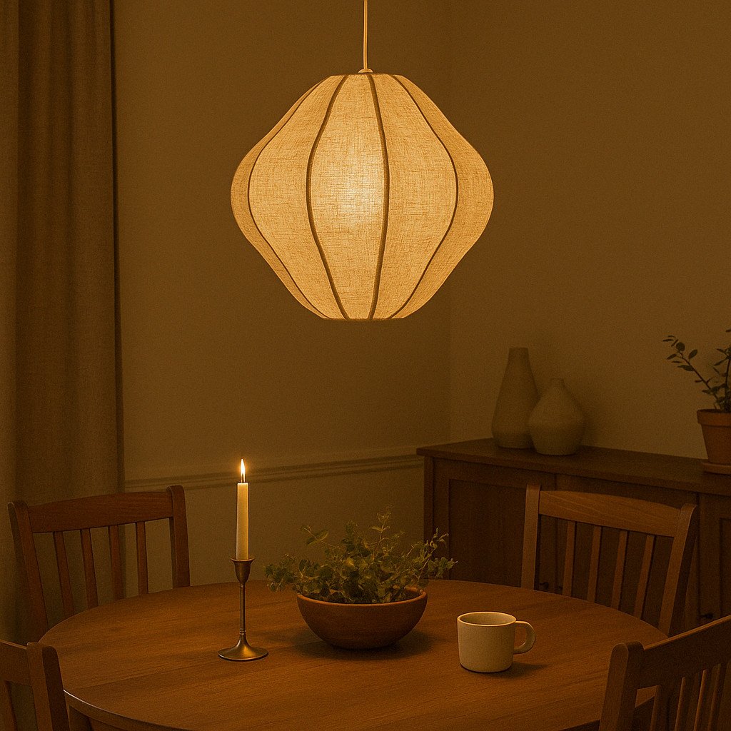 jute hanging lamp lifestyle image