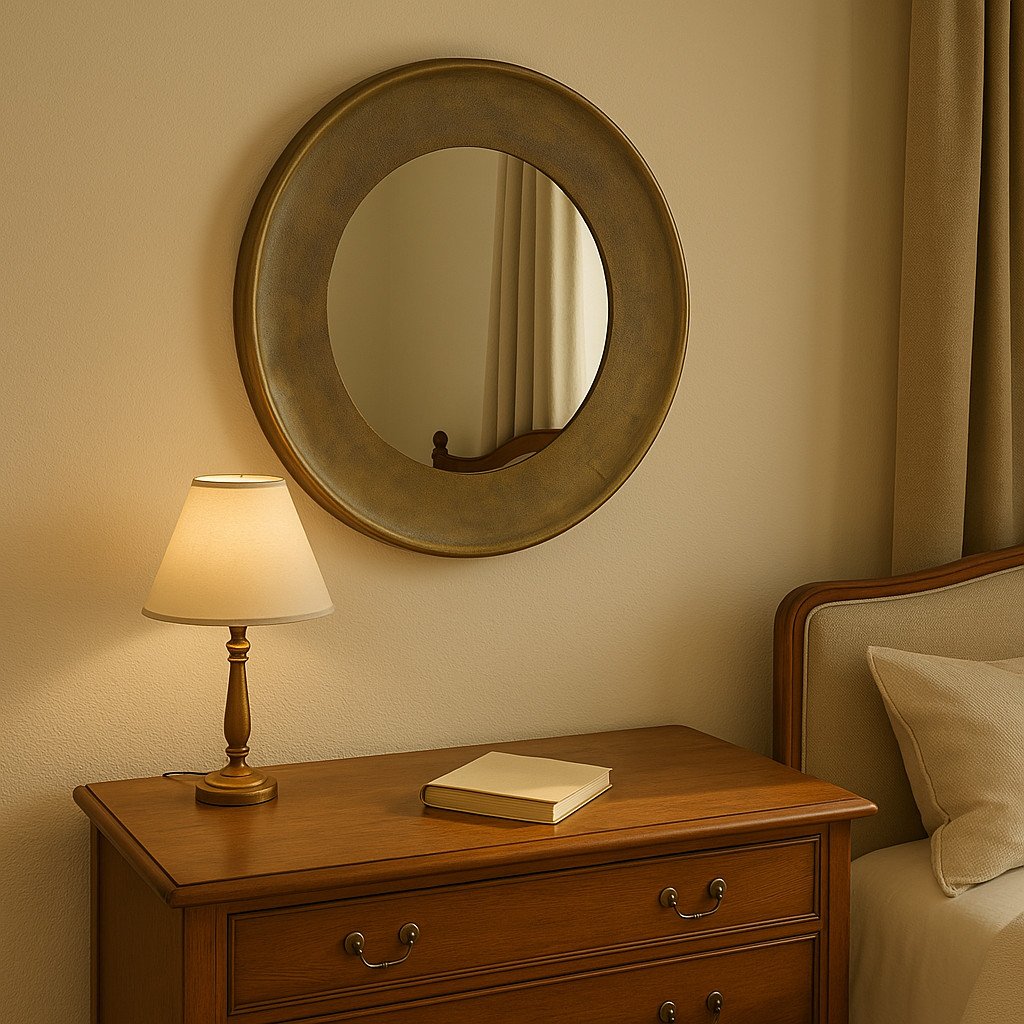 antique bronze mirror