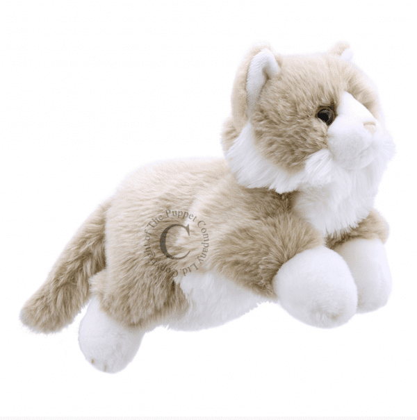 Full-Bodied Animal Puppets: Cat (Beige & White)