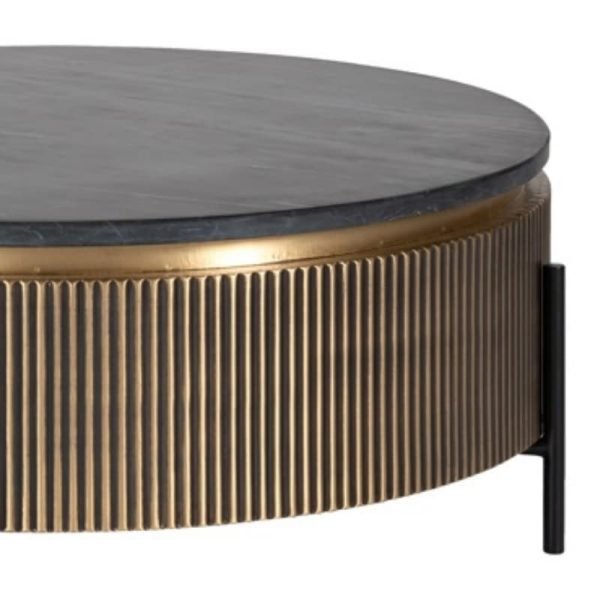Richmond Interiors Ironville 90Ø Coffee Table | The Elms