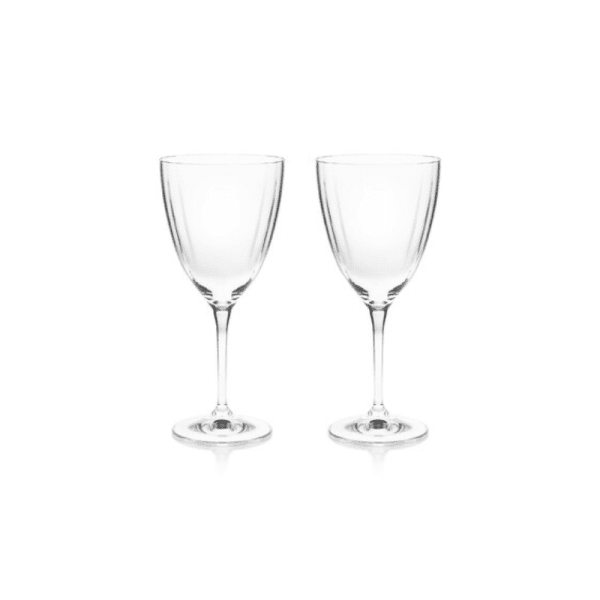 Ripple Set of Two Crystal Wine Glasses | The Elms