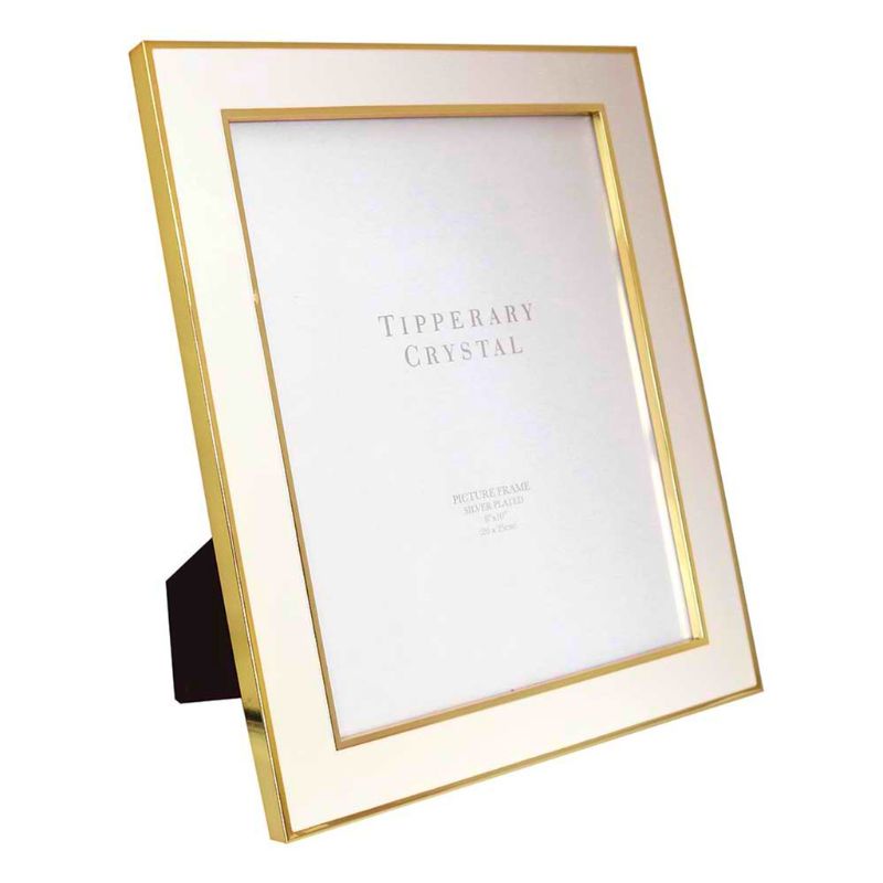 White Enamel Frame with Gold Edging - 8x10 inch | Art | Picture Frames | The Elms