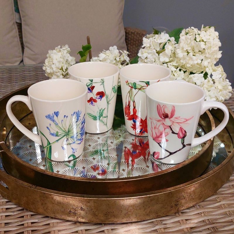 Botanical Studio Mugs - Set of 4 | Cups | Kitchenware | The Elms