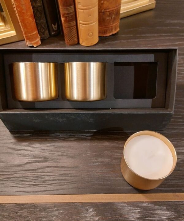 White Sandalwood Gold Candles - Set of 3 | Gifts | Gift Sets | The Elms