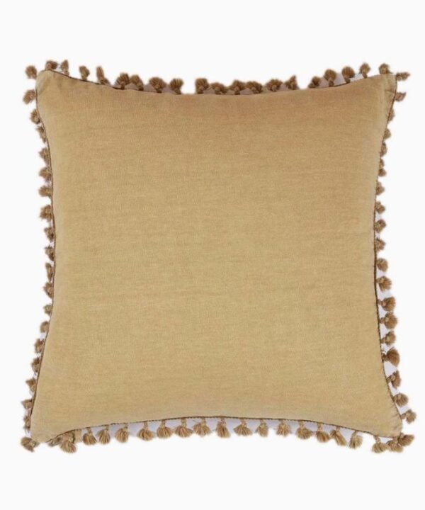 Linen Tassel Cushion - Mustard | Soft Furnishings | Cushions | The Elms