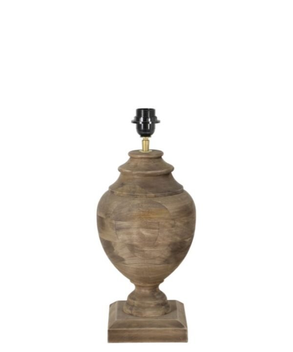 Milazzo Lamp Base - Wood Weather Barn - 20x45 | Lighting & Lamps | Lamp Bases | The Elms