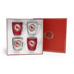Birdy Christmas Robin Mugs - Set of 4 | Christmas | Christmas Serveware | The Elms