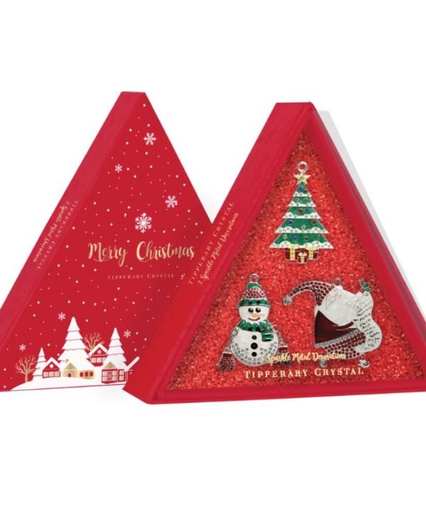 Sparkle Christmas Decorations - Red - Set of 3 | Christmas | Christmas Tree Decorations | The Elms