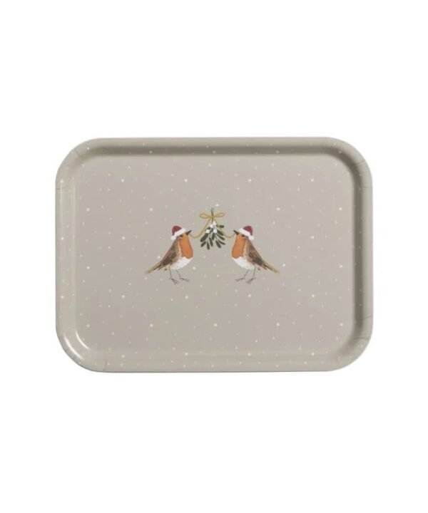 Printed Tray - Robin -Small | Christmas | Christmas Serveware | The Elms