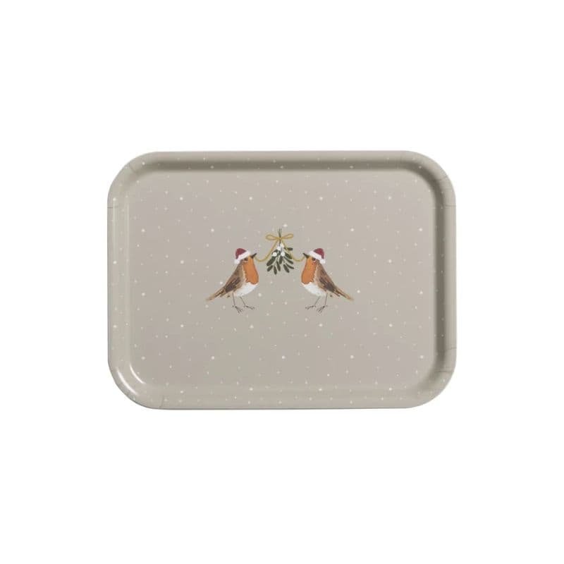 Printed Tray - Robin -Small | Christmas | Christmas Serveware | The Elms