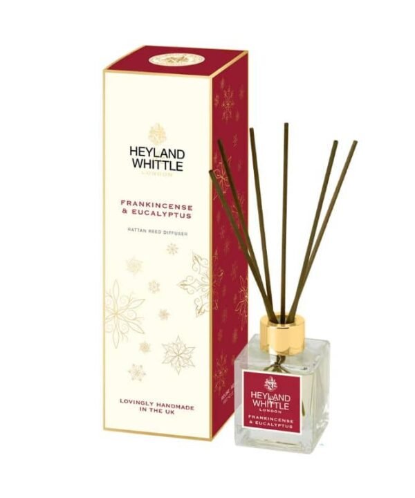 Festive Classic Reed Diffuser - Frankincense & Eucalyptus - 100ml | Fragrances | Candles & Diffusers | The Elms