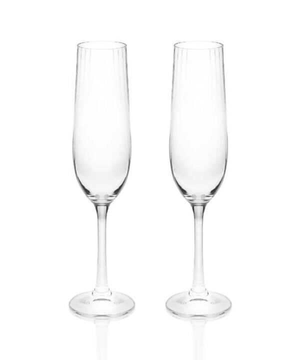 Ripple Glasses - Champagne Glasses - Set of 2 | Cups & Glasses | Glasses | The Elms