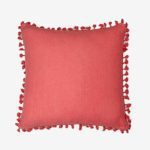 Linen Tassel Cushion - Coral | Soft Furnishings | Cushions | The Elms