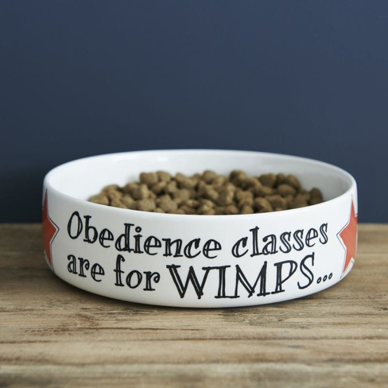 Pet Bowl - Obedience Classes Are For Wimps - Small | Pet Care | Food Bowls | The Elms